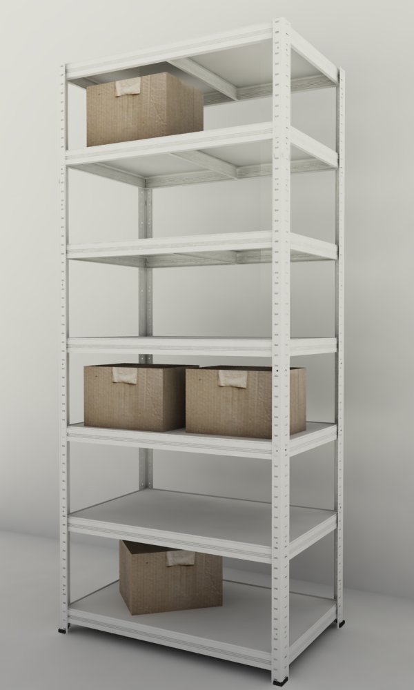 Regał 2500x900x450/7, biały, lamino