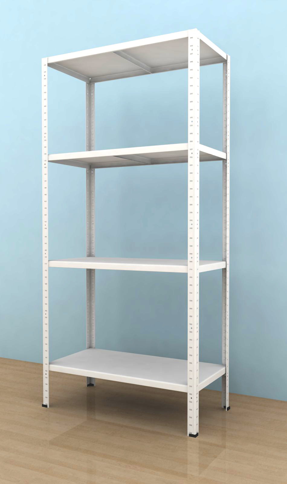 Regał metalowy 1800x600x400/3, 130 kg/p., biały