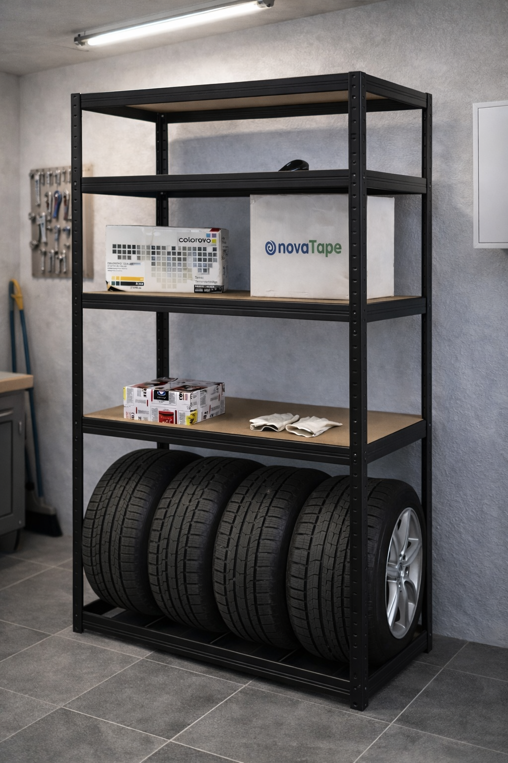 Regał na opony SUV 1800x1200x600/4 czarna