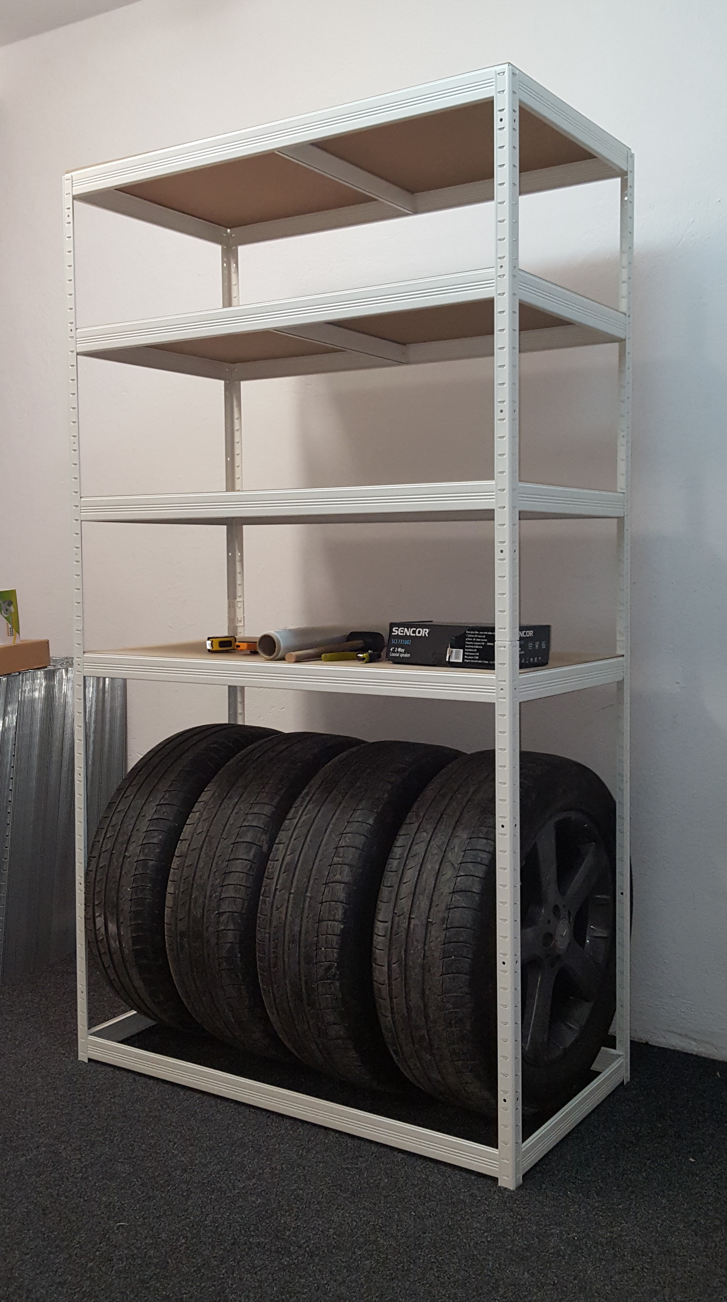 Regał na opony SUV 2100x1200x600/5 biały