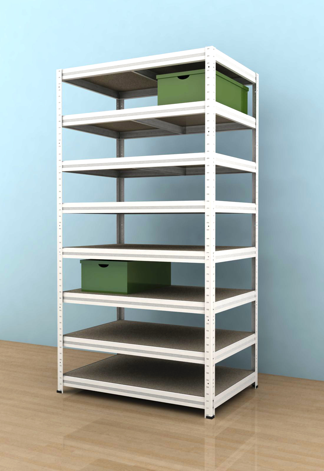 Regał 2000x900x600/8, biały, 350 kg/p.