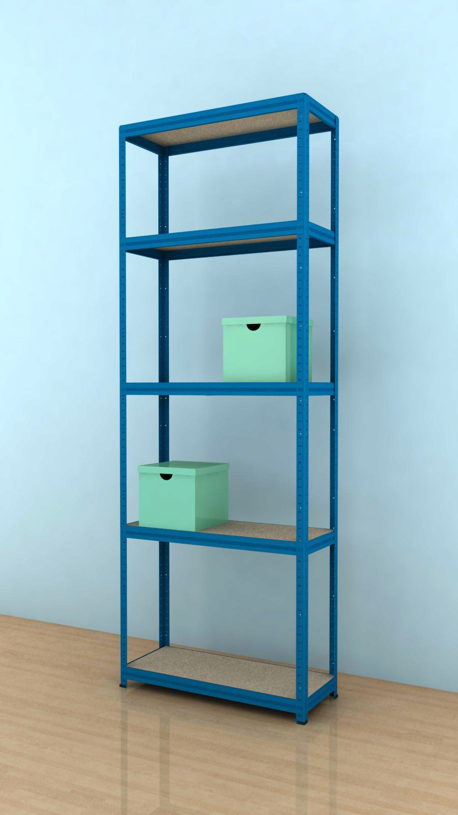 Regał 2500x900x450/5, niebieski