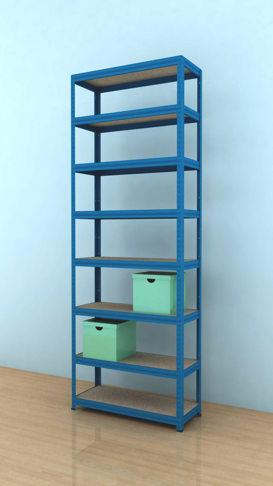 Regał 2500x900x450/8, niebieski