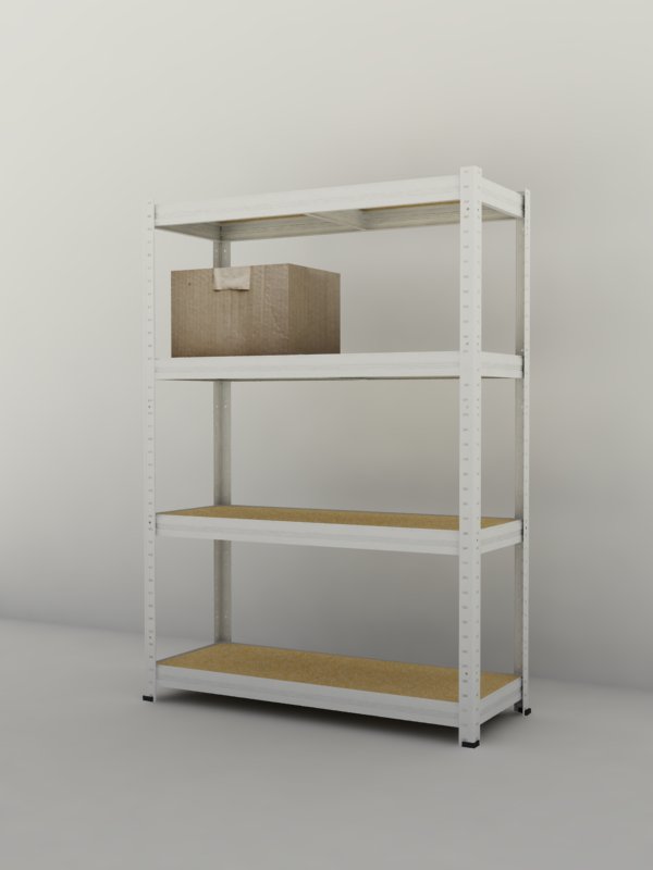 Regał 1700x900x350/4, biały, 350 kg/p.