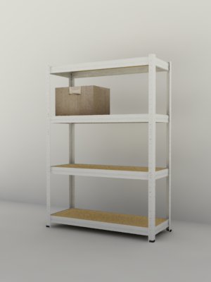 Regał 1700x900x350/4, biały, 250 kg/p.