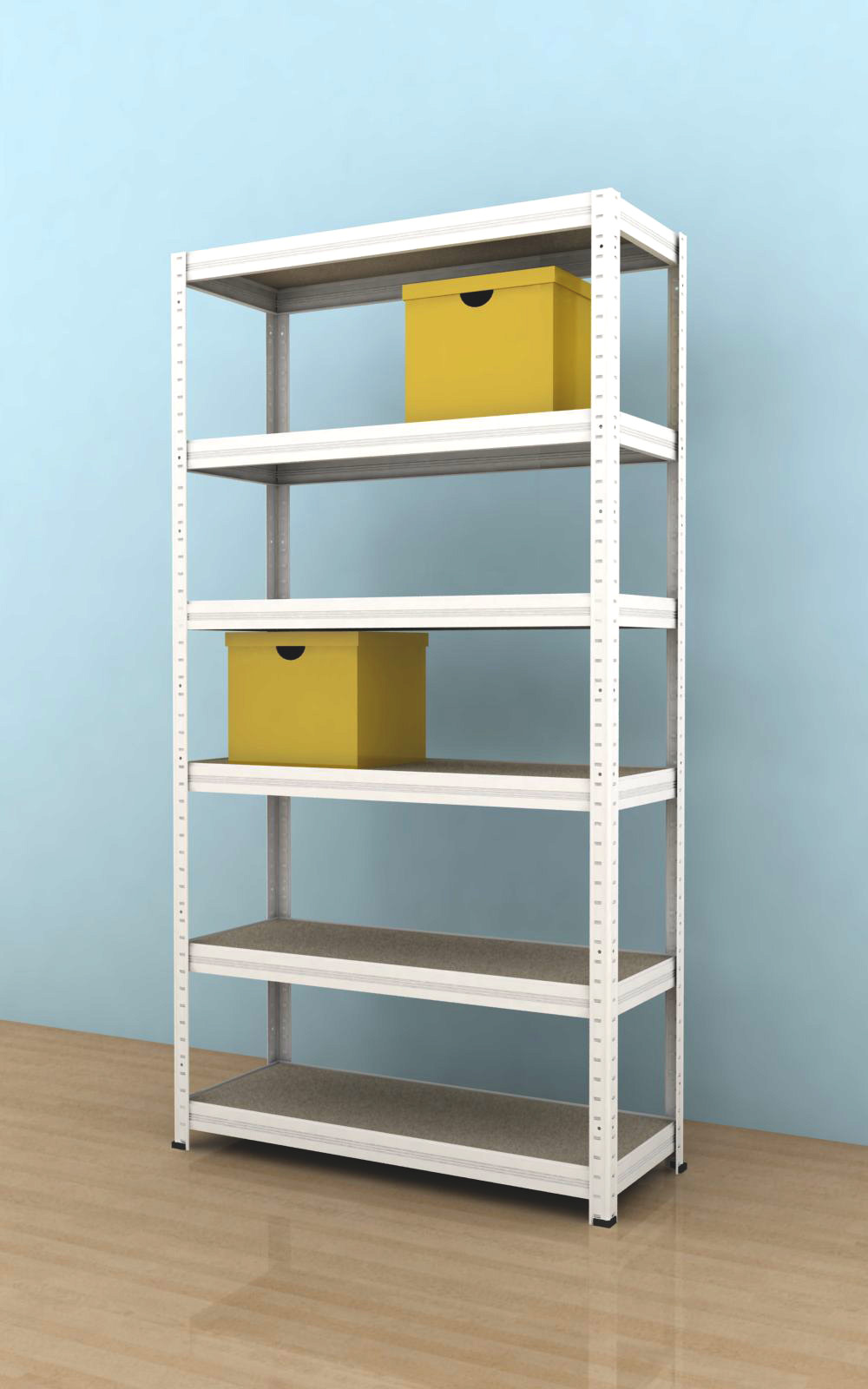 Regał 2100x900x350/6, biały, 250 kg/p.