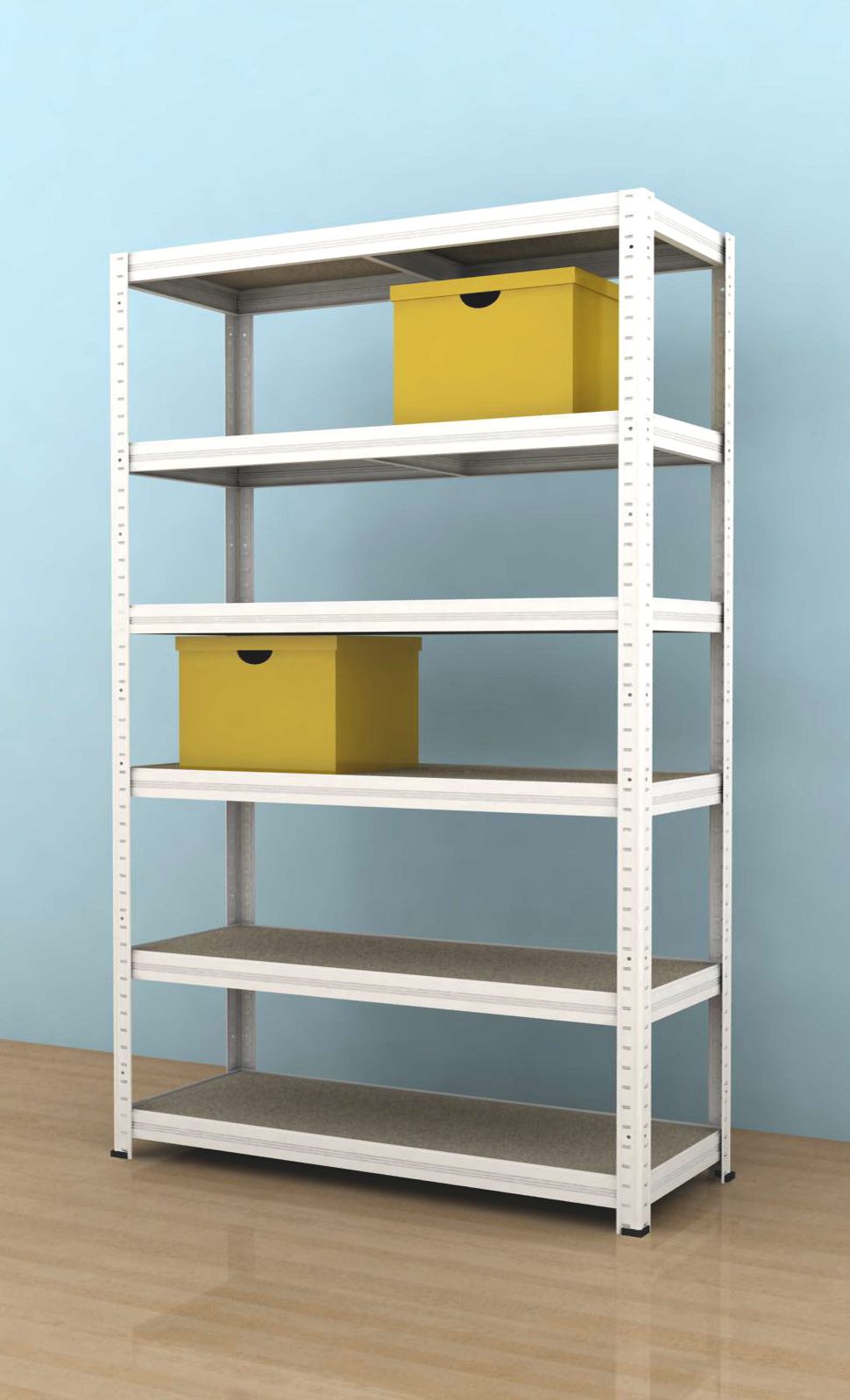 Regał 2100x1200x450/6, biały, 200 kg/p.