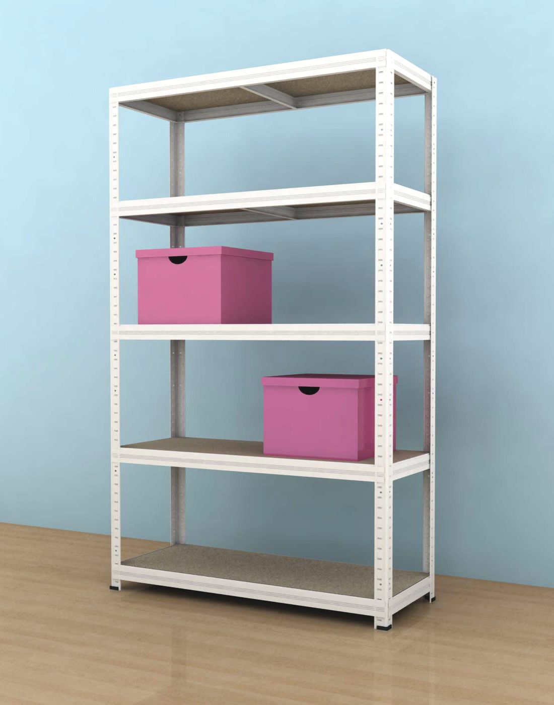 Regał 1800x1200x450/5, biały, 200 kg/p.