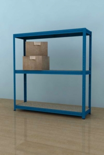 Regał 1100x900x450/3, niebieski, 350 kg/p.