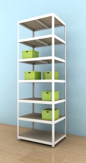 Regał 2700x900x500/7, biały, 350 kg/p.